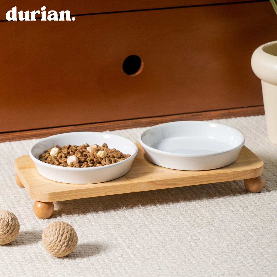 durian ダブルボウル 木製スタンド