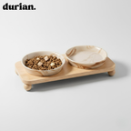durian ダブルボウル 木製スタンド