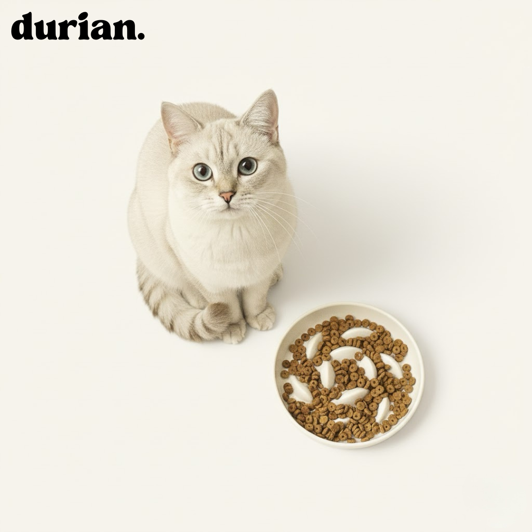 durian 早食い防止 陶器フードボウル