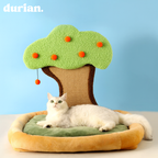 durian 柿の木デザイン 猫用爪とぎベッド｜ペットインテリア 剣麻製おしゃれキャットハウス
